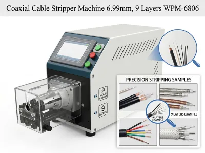 Otomatik Koaksiyel Kablo Sıyırma Makinesi 6.99mm WPM-6806