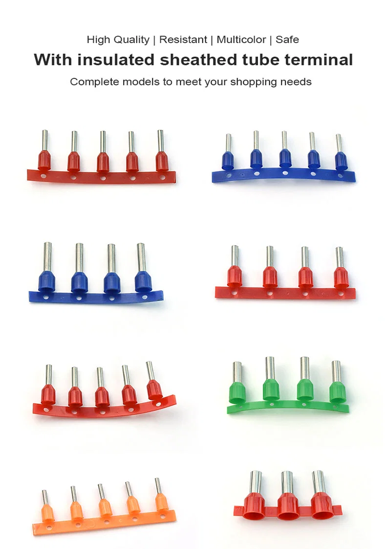 Pin Terminali, İzoleli Yuvarlak Terminal, Tüp Terminalleri