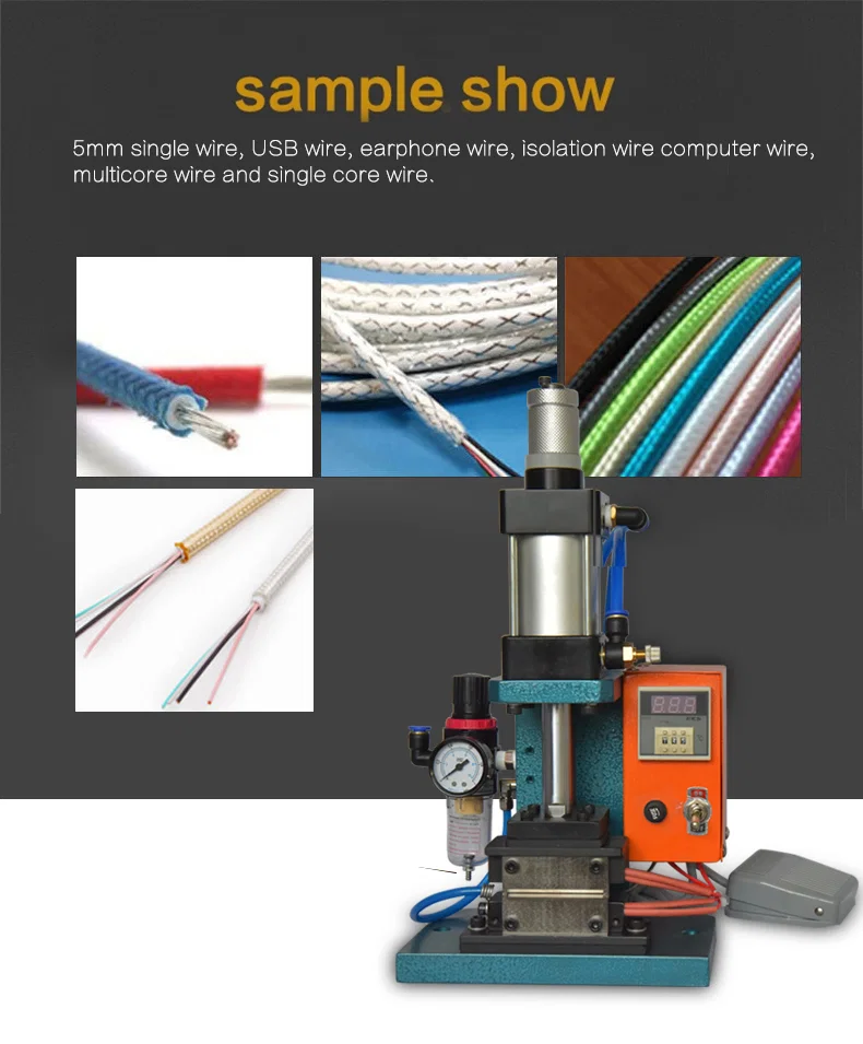 Çok Çekirdekli Usb Tel Isı Kablosu Sıyırıcı, Usb Tel Elektrikli Pnömatik Striptizci Makinesi, Pnömatik Isıtma Tel Sıyırma Makinesi