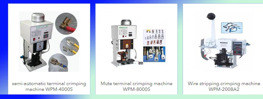 Yüksek kaliteli hassas kablo ve terminal sıkıştırma için yarı otomatik makineler.