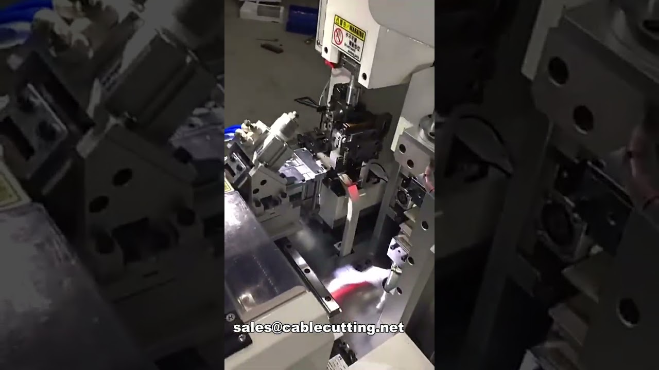 Otomatik Çift Uçlu Düz Şerit Kablo Kesme, Sıyırma ve Presleme Makinesi