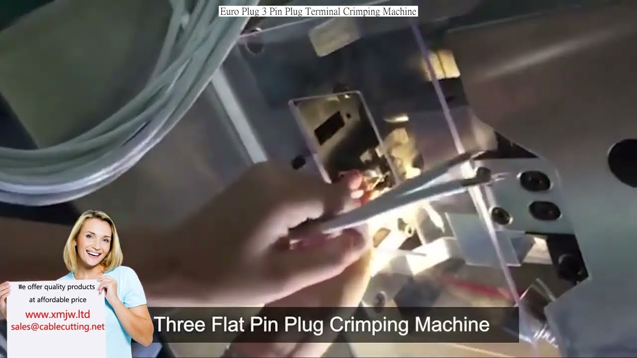 Euro Tip 3 Pin Fiş Terminal Sıkma Makinesi | Otomatik Sıkma Çözümü