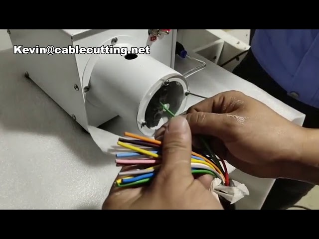Pnömatik Elektrikli Çok Damarlı Kablo Otomatik Soyma ve Bükme Makinesi - Güç Kablosu Sıyırma