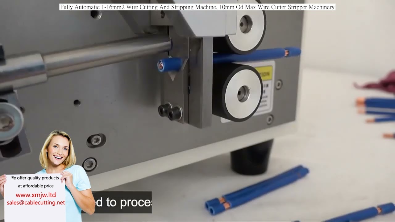 Tam Otomatik 1-16mm² Kablo Kesme ve Sıyırma Makinesi, 10mm Maks Dış Çap Kablo Kesici Sıyırıcı