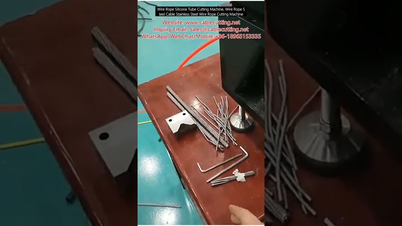 Tel Halat, Çelik Kablo ve Silikon Boru Kesme Makinesi - Otomatik Hassas Kesim