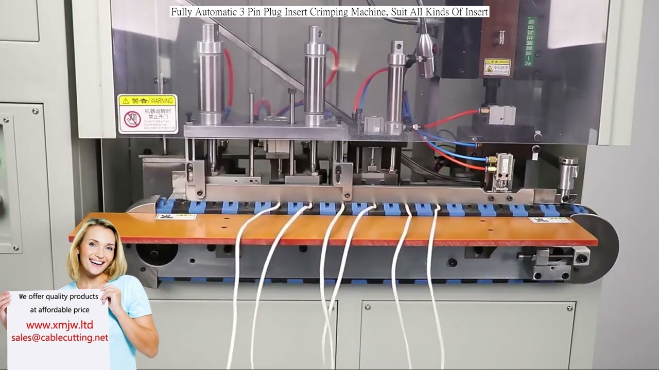 Tam Otomatik 3 Pimli Fiş Uç Crimp Makinesi | Tüm Fiş Tiplerine Uygun