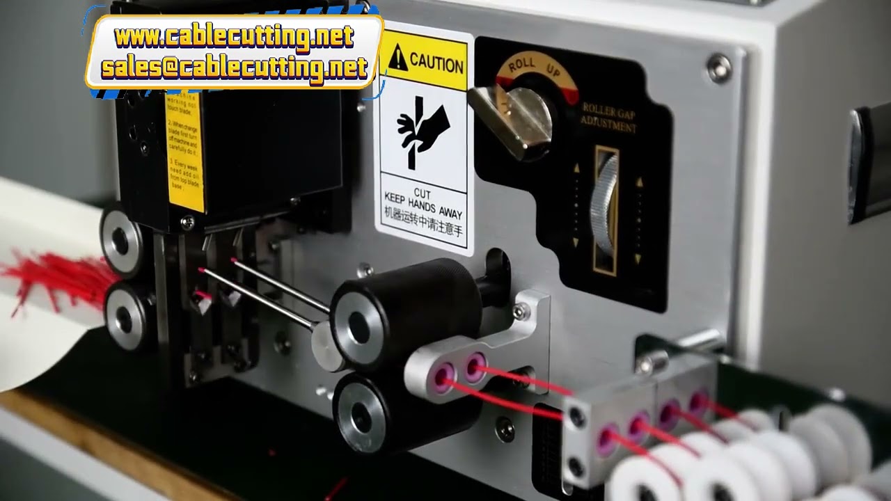 Tungsten Karbür Bıçaklı Çift Beslemeli Tel Kesme ve Sıyırma Makinesi - 0,08'den 2,5 mm²'ye Kadar