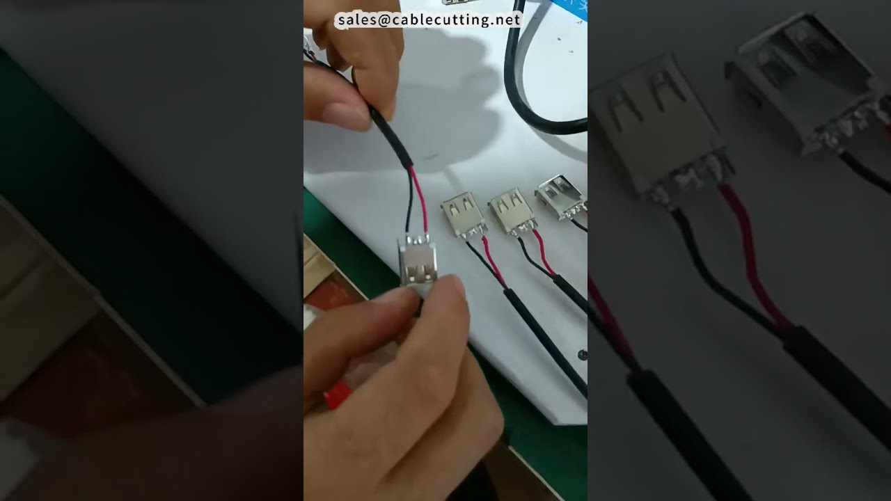 2 Pin USB A Dişi Konnektör Lehimleme (Opsiyonel Köprüleme) - Fabrika Lehim Makinesi #fabrika #makine