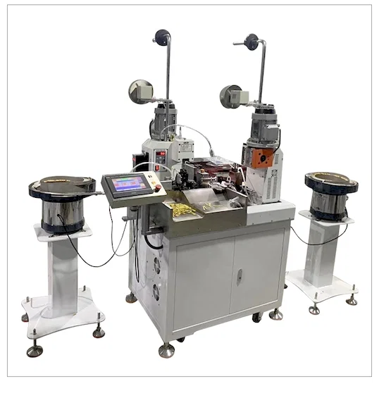 Oto Çift Kafalı Titreşimli Sıkma Makinesi - Otomatik Terminal Sıkma Makinesi